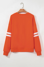 Orange PUMPKIN SPICE Graphic Varsity Casual Sweatshirt - $29.27