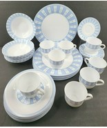 8 Martha Stewart Garden Trellis 5 Pc Place Setting Dinner Salad Plates B... - $276.87