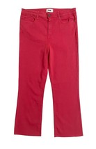 Paige Relaxed Rory Crop Jeans High Rise Straight Leg Red Raw Hem SZ 32 New - £81.03 GBP