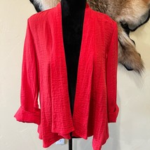Chico’s Red Open Front Jacket - $26.89