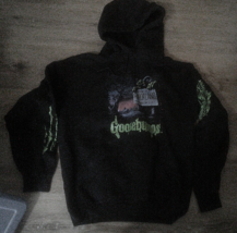 Goosebumps Hoodie Men&#39;s szM Black Pullover Welcome to Horrorland Front P... - £15.48 GBP