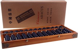 Wowlife 13 Rods Wooden Abacus Chinese Calculator Counting Tool - £29.56 GBP