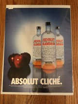 Absolut Cliche Mandarin Apple Original Magazine Ad - $2.99