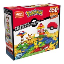 Mega Construx Pokemon Building Box Set Pikachu Eevee 450 Pieces - £59.21 GBP