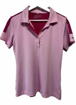 Nike Golf Tour Performance Dri-Fit Short Sleeve Polo Shirt Pink Lightweight S - £18.96 GBP