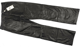 New Versace Couture Vintage Deadstock 90&#39;s Leather Pants!  e 48  29 x 33  Black - £959.21 GBP