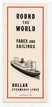 Dollar Steamship Around the World Brochure 1935 Fares and Sailings Route Map  - £37.93 GBP
