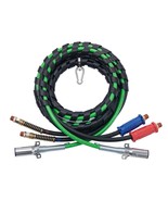 VEVOR 15FT Semi Truck Air Lines Kit, 3-in-1 Air Hoses &amp; ABS Power Line f... - $142.49