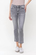 Flying Monkey mid rise crop slim straight jeans in Faded Grey - size 24 - $54.45