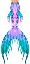 Adult Kids Customize Swimable Mermaid Tails with Monofin for Swimming Co... - £87.33 GBP