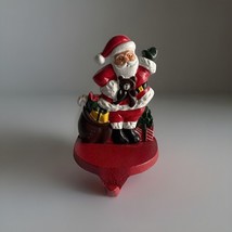 Lillian Vernon Vintage 1990 Cast Iron Stocking Holder Hanger JOLLY SANTA CLAUS - £15.40 GBP