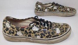 Vans Hello Kitty Women&#39;s Size 9.5 Leopard Print Shoes Sneakers 2014 - $39.59