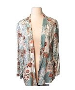 Chico&#39;s Women&#39;s Open Front Moroccan Paisley Jacket Turquoise Peach White... - £14.81 GBP