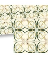 Mosaic Floor Tile Sheet 34119 Beige Green World Model Dollhouse Miniatures - £4.92 GBP
