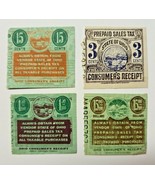 Ohio Consumer&#39;s Receipt Prepaid Sales Tax Revenue Stamps Lot of 4 Stamps... - £10.41 GBP