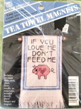Banar Designs Counted Cross Stitch Tea Towel Magnet If you love me don&#39;t... - £3.71 GBP