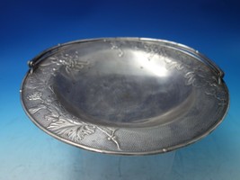 Chinese Sterling Silver Strawberry Basket w/Handle Chrysanthemums Hammered #6048 - £2,017.97 GBP