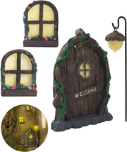 ZZICEN Fairy Door for Tree Decorations - Miniature Fairy Garden Accessor... - £17.99 GBP