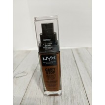 NYX Can&#39;t Stop Won&#39;t Stop Full Coverage Foundation Makeup Deep Rich 1 oz - £5.46 GBP