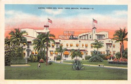 Vero Spiaggia Florida ~ Hotel Vero Del Mar ~ Semi-Fireproof Cartolina 1937 - £6.81 GBP