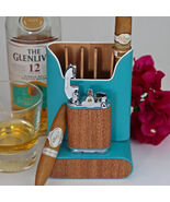Brizard  Positano Leather 5 Cigar Carrying Case with Gatsby Lighter  NIB - $10,001.26 MXN