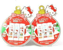 2 Softlips Hello Kitty Limited Edition 3 Ct Vanilla Cranberry Cookie Lip Balm - £22.36 GBP