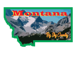 4&quot; montana big sky country state bumper sticker decal usa made - £21.16 GBP