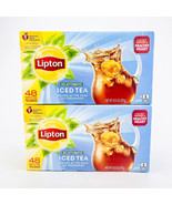 Lipton Family Sized Iced Black Tea Decaffeinated Tea Bags 48ct Lot of 2 ... - $27.37 CAD