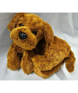 Ty Classic Dobbs Dog Plush 12&quot; Shaggy Brown TySilk Laying Stuffed Animal... - £23.36 GBP