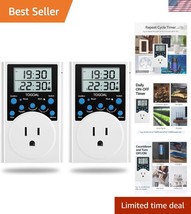 Smart Digital Timer Plug with 3 Daily Settings &amp; LCD for Home Appliances... - $39.00