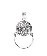 Jewelry Trends Sterling Silver Celtic Knotwork Charm Holder Round Pendant - $46.45 CAD