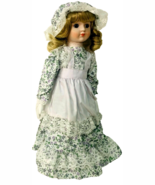 China Porcelain 15&#39;&#39; Doll ~ Dark Blue Eyes ~ In Original Box, MINT CONDI... - $29.65