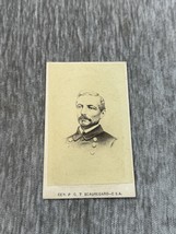 Civil War CDV Confederate General P.G.T. Beauregard Soldier Photo Fort S... - $98.99