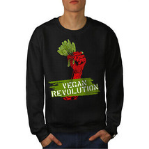 Wellcoda Vegan Revolution Mens Sweatshirt, Raw Veggies Casual Pullover Jumper - £24.11 GBP+