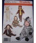 Simplicity Babies’ Costume Rabbit Bear Tiger Zebra Dog Size XS-L #1767 U... - $8.15 CAD
