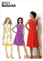Butterick Sewing Pattern 6016 Dress Misses Size 6-14 - $8.06