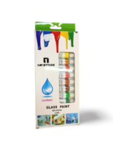 12pc Glass Paint Color Quality Artist Paint Set 12ml Color Tubes - £19.73 GBP