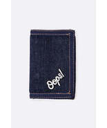 Oops Patch Iconic Denim Tri-Fold Wallet - $182.33 MXN