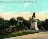 Vtg Postcard c 1908 Kosciuszko Monument - Kosciuszko Park Milwaukee WI A... - $5.89