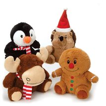 Christmas Dog Toy Fun Holiday Plush Characters Crunches Squeaks and Chuckles 9&quot;  - £17.92 GBP+