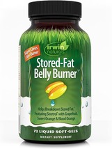 Irwin Naturals Stored Fat Belly Burner, 72 Liquid Soft Gels *New and Sealed* - £18.27 GBP