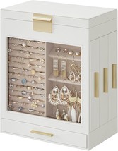 Songmics Jewelry Box With Glass Window, 5-Layer Jewelry Organizer With 3 Side - £53.09 GBP