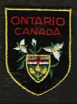 Vintage Ontario Canada Embroidered Cloth Souvenir Travel Patch - £6.22 GBP