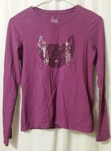 Faded Glory - Magenta Sequin Kitty Knit Top Size XL (14/16)   DC12 - £6.91 GBP