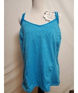 North Face Blue Tank Top Dahlia Quill Double Strap Fitness Activewear Si... - $201.79 MXN