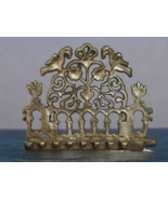 Antique North African Moroccan Brass Bronze c.18th Hanukkah Oil Lamp Menora - $88.71 CAD
