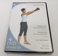 Iron Core Kettlebell 4 DVD Workout Set Sarah Lurie New - £15.60 GBP