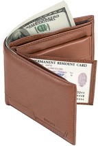 Wallet for Men Genuine Leather RFID Blocking Front Pocket Bifold Wallet - £7.09 GBP