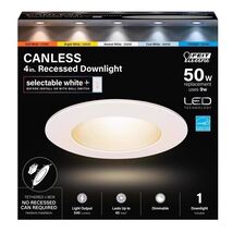 Feit LED Retrofits White 5 in. W LED Canless Recessed Downlight 6.5 W - $23.95