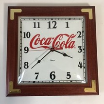 Hanover COCA COLA Quartz Square Wall Clock 13&quot; x 13&quot; Wood Frame. - £31.64 GBP